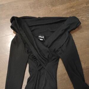 Collectif Black V-Neck Blouse